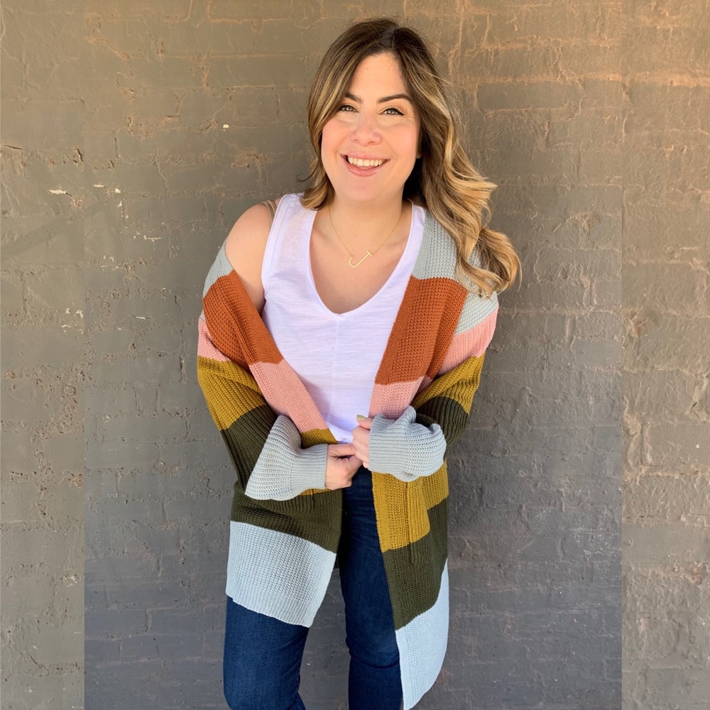 LAST ONE! Free Spirit Striped Cardi - Picture 4 of 4